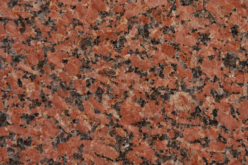 Amostra da pedra Vermelho Brasilia (Granito)