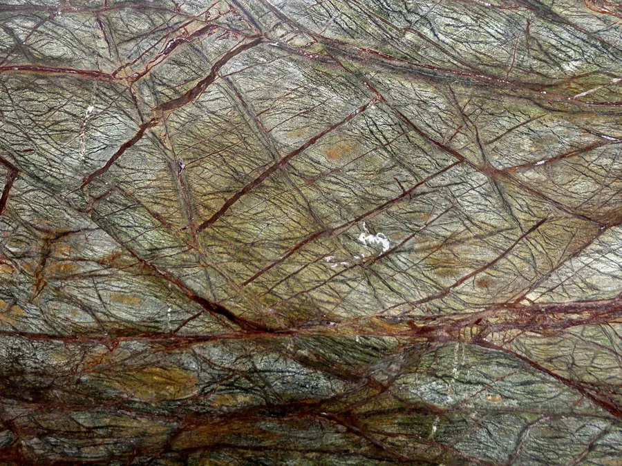 Amostra da pedra Rain Forest Green (Mármore)